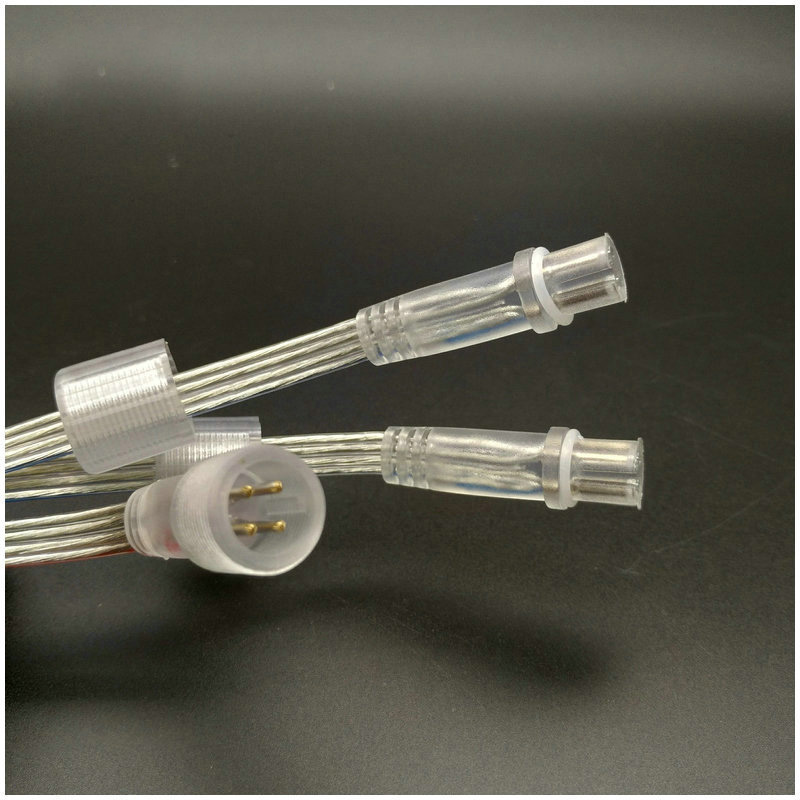4PIN 1to2 Transparent Waterproof Male And Female Plug Connector